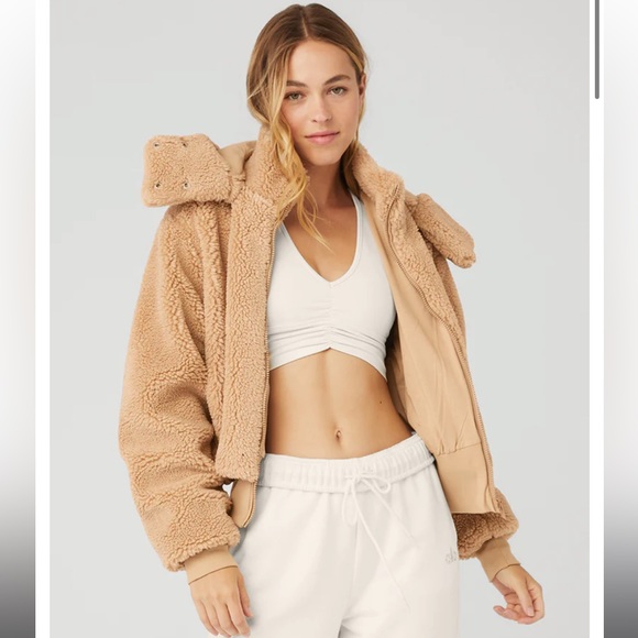 Alo foxy Sherpa jacket - camel - Picture 2 of 8